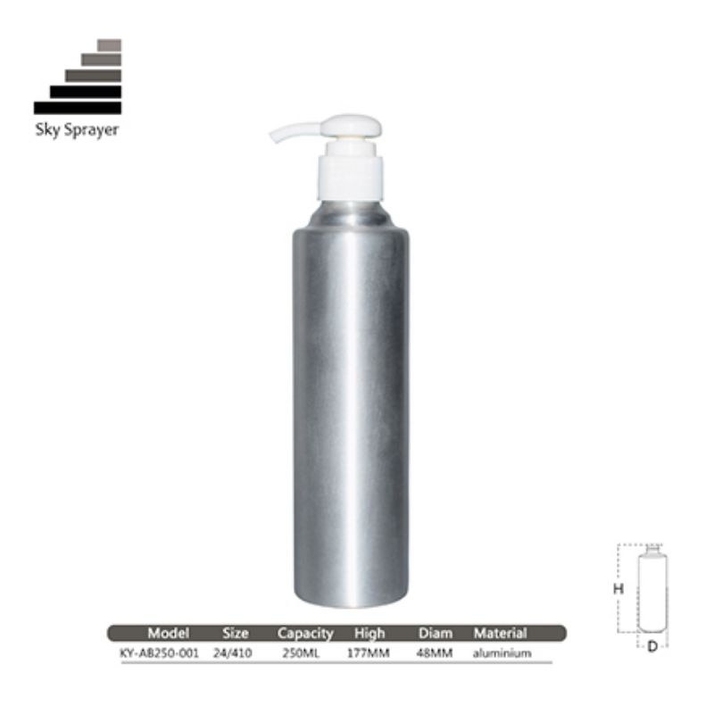 Good Reputation Exquisite 250ml Aluminum Cosmetics Package Bottle