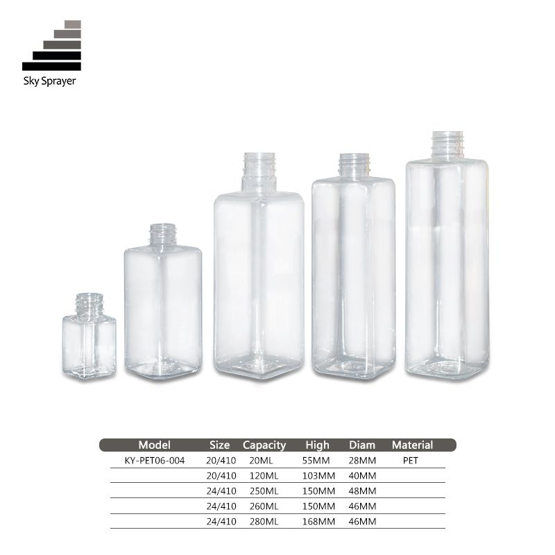 cosmetic packaging  PET plastic bottle 