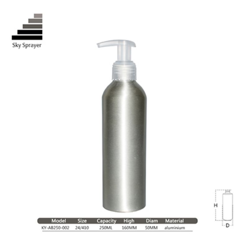 Good Reputation Exquisite 250ml Aluminum Cosmetics Package Bottle